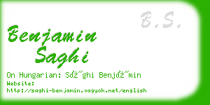 benjamin saghi business card